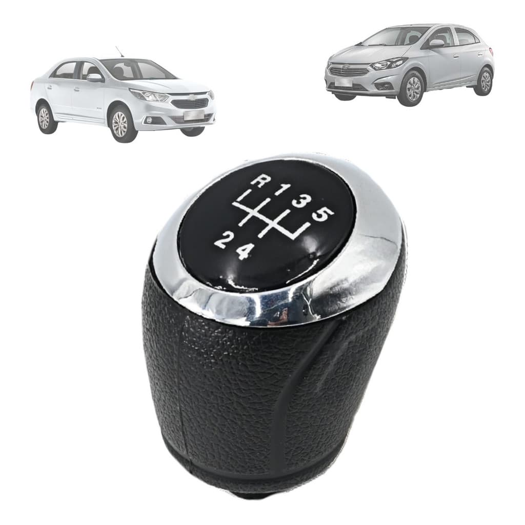 Manopla Bola De Câmbio Onix Preto Encaixe Parafuso 2018 2019