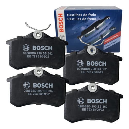 Kit 4 Pastilha Freio Traseira Original Bosch Polo Virtus Tcross Nivus 2018 2019 2020 20212022