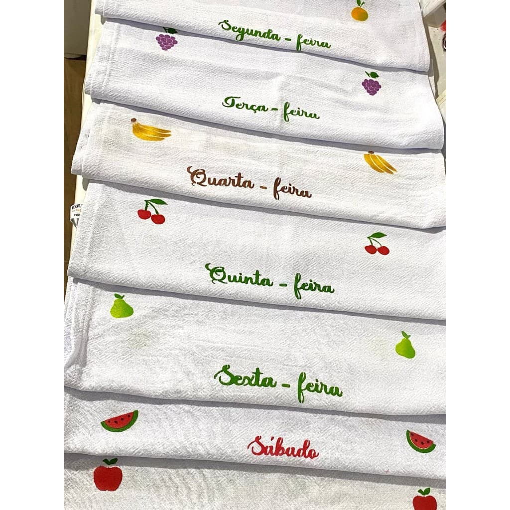 Stencil pintura em tecido frutinhas semaninha, estêncil lavável, pintura em tecido, pano de prato acetato