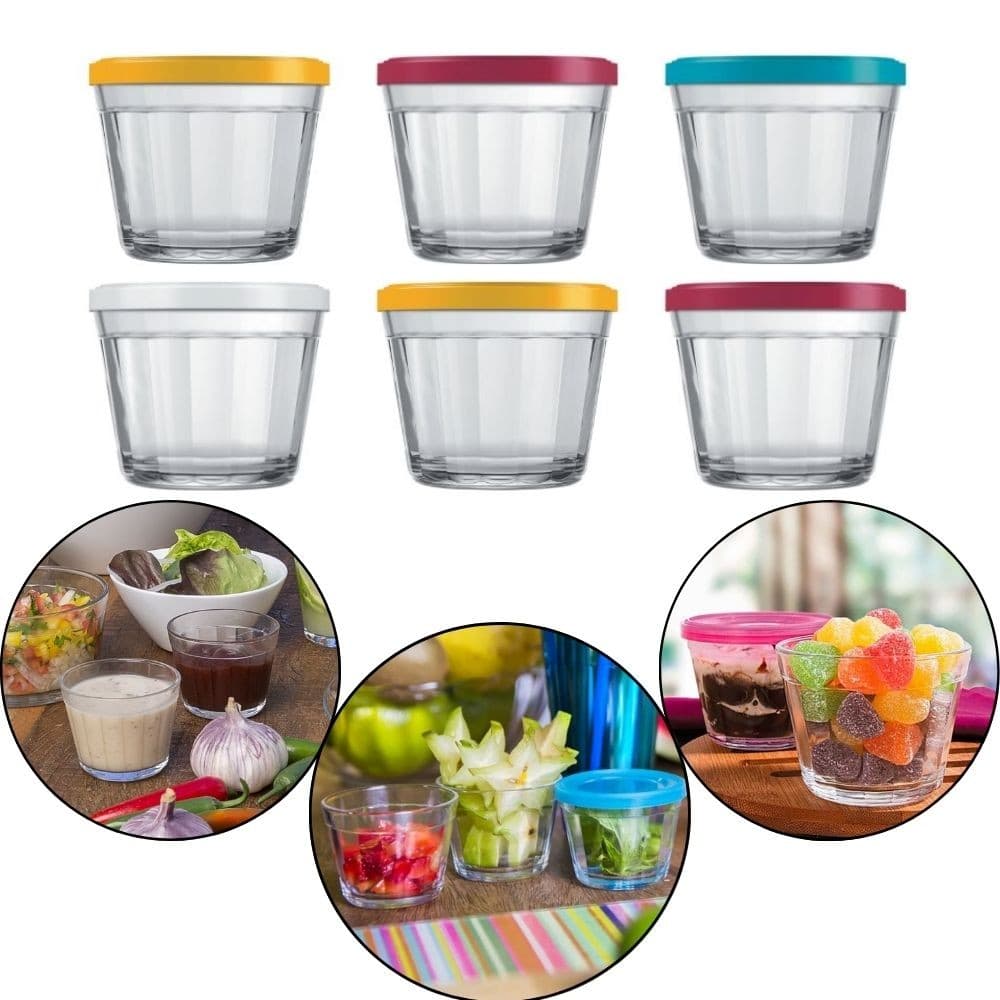 Kit 12 Tigelas Americano 150ml Nadir com Tampas Plásticas