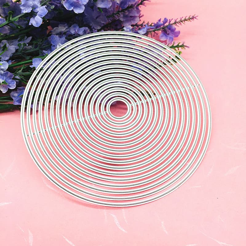 Molde de corte de aço carbono multicamadas redondo cartão de papel modelo de gravação artesanato de gravação