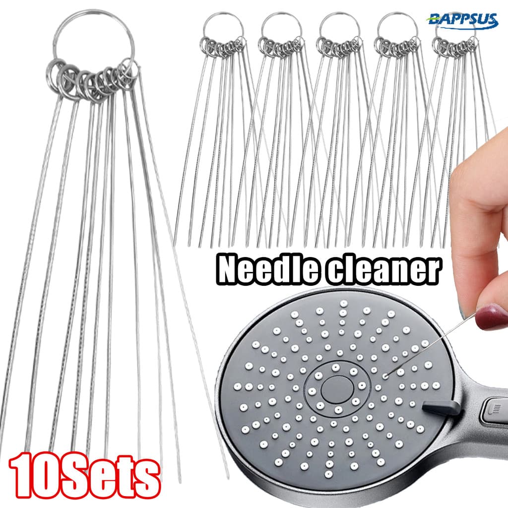 Aço Inoxidável 360 ° Agulha Giratória Para Limpeza De Cabeça De Chuveiro-Desentupimento De Torneira Portátil-Chuveiros ,