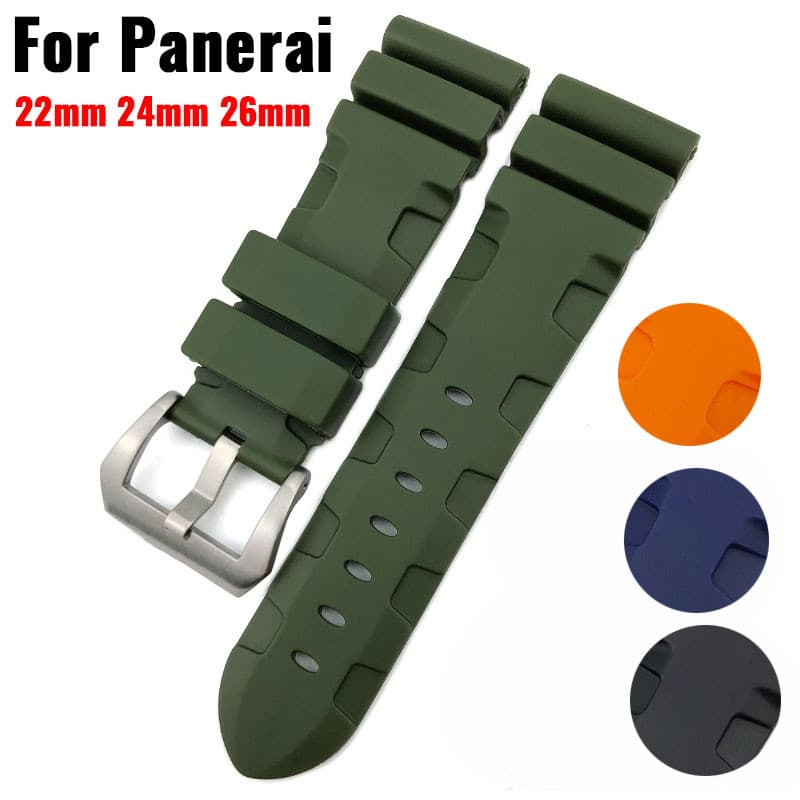 Pulseira De Relógio De Silicone 22mm 24mm 26mm Para Panera Borracha À Prova D'água Estilo Esportivo Masculino Feminino S