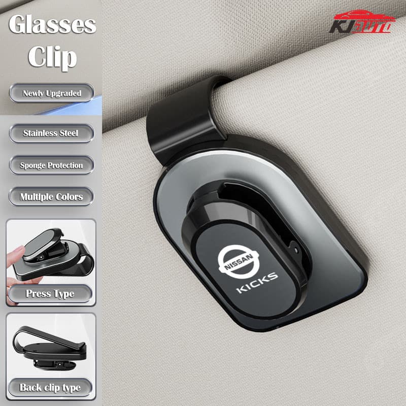 Nissan Kicks Clipe De Óculos De Carro , Caixa De Armazenamento Sol , Cartão De Bilhete , Braçadeira , Organizador , Aces