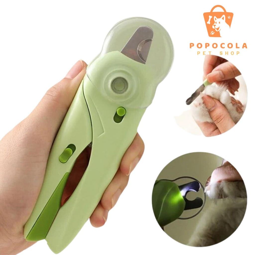 Cortador De Unhas Para Cães e Gatos Kit Alicate e Lixa Com Luz de Led Tesoura Completa