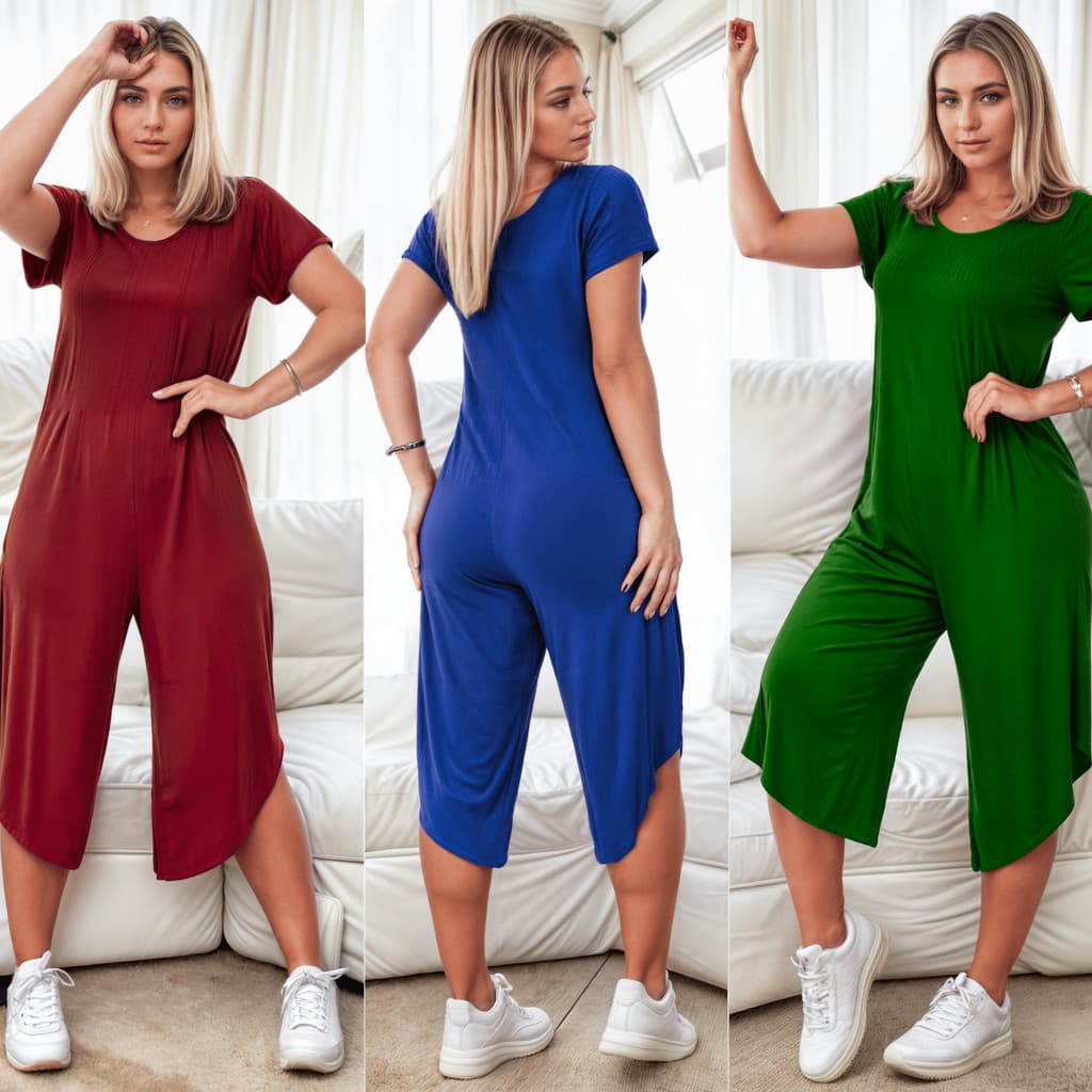 Macacão Pantacourt de manga pantacurt viscolycra tamanho único multi confecções