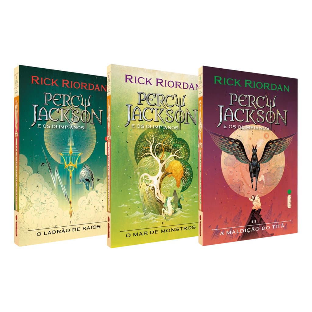 O Ladrão De Raios + O Mar De Monstros + A Maldição Do Titã - Percy Jackson E Os Olimpianos Vol. 1, 2 E 3 - 3 Livros