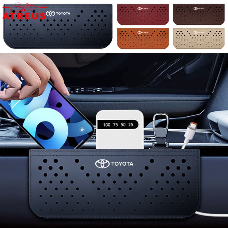 Toyota Couro Bolsa Organizadora De Carro Bolsa De Armazenamento Para Toyota Corolla Cross Hilux SW4 RAV4 Yaris Etios
