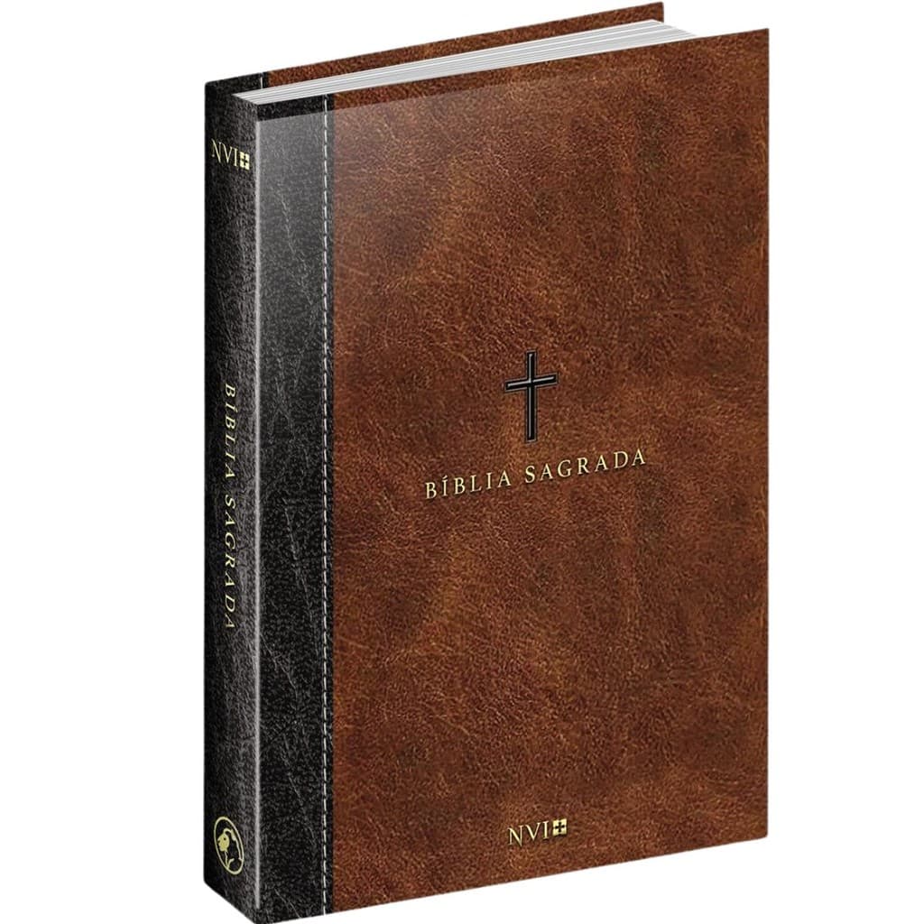 Bíblia Sagrada | NVI | Letra Normal | Capa Dura com Fitilho | Capa Luxo Marrom