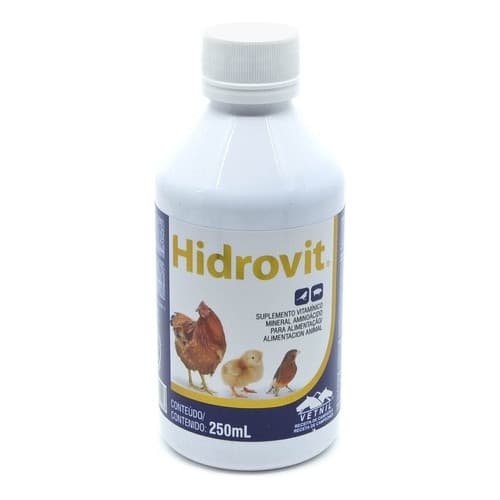 Hidrovit Vetnil 250 mL – Polivitamínico com Aminoácidos e Eletrólitos