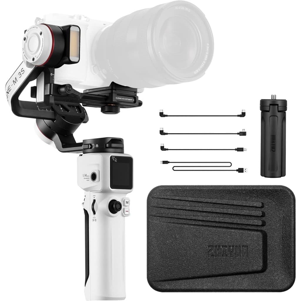 Estabilizador para Câmeras Zhiyun Crane-M 3S Gimbal com Luz de Preenchimento LED