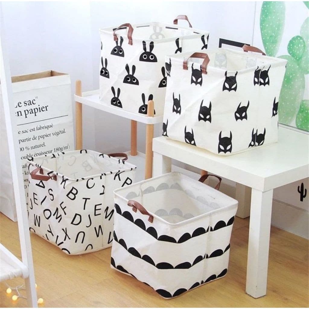 Cesto Organizador Multiuso Dobrável Roupa Brinquedo Tecido 30 x 30 x 30