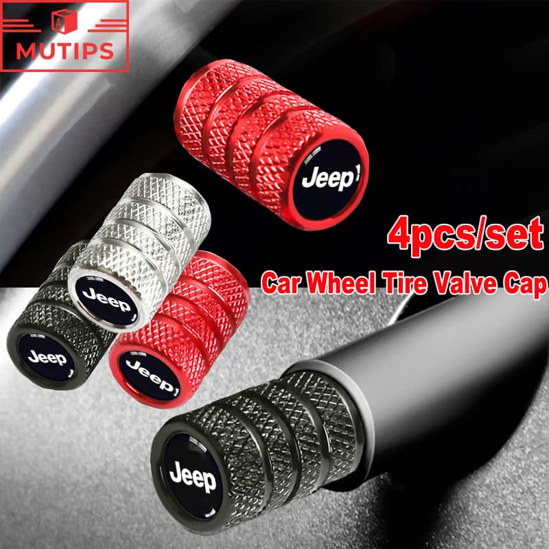 Jeep 4 Pçs Tampa Da Haste Válvula De Ar Do Pneu Carro Roda Capa Poeira Para Renegado Compass Willys Wrangler jk Grand Ch