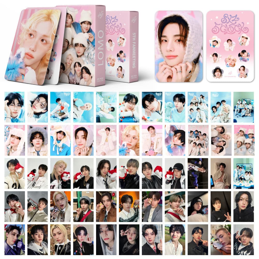 55 Pçs/set Stray Kids Photocards 5o LOMO Cartão Postal 2025 Para Fãs