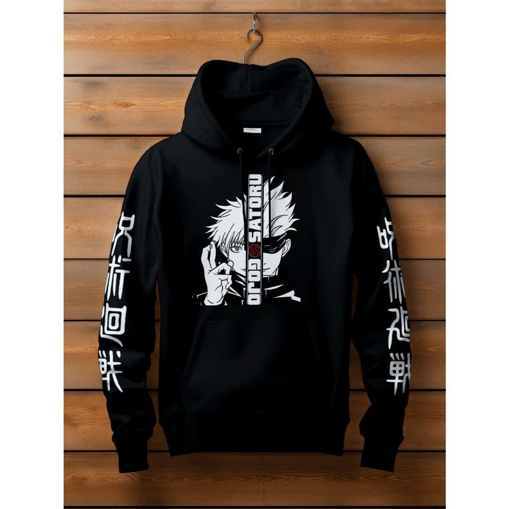 BLUSA DE FRIO MOLETOM CANGURU UNISSEX STREETWEAR Jujutsu Kai Gojo Satoru Anime