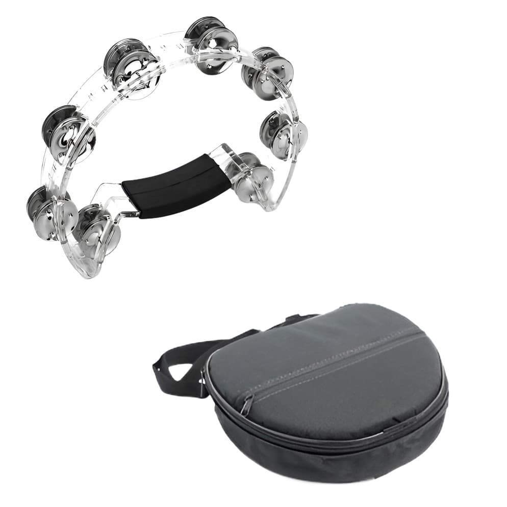 Pandeirola Meia Lua Cristal Transparente Torelli Tp316 Capa