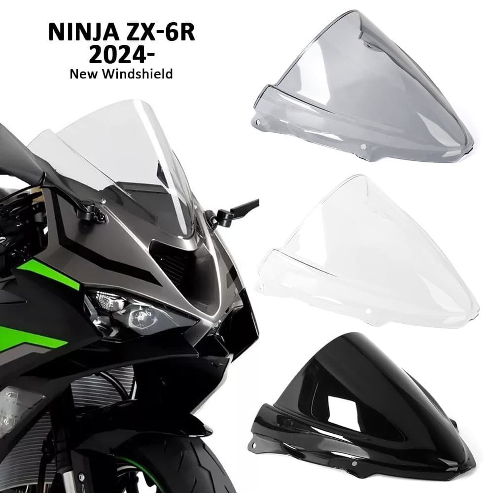 Acessórios Da Motocicleta Pára-Brisas Defletor De Vento Flyscreen Para Kawasaki NINJA ZX6R ZX 6R-6R 2024 2025