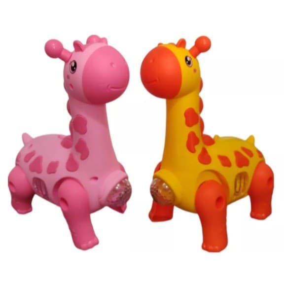 Brinquedo Girafa Infantil Dançante Robô Som E Luz Crianças Bebe