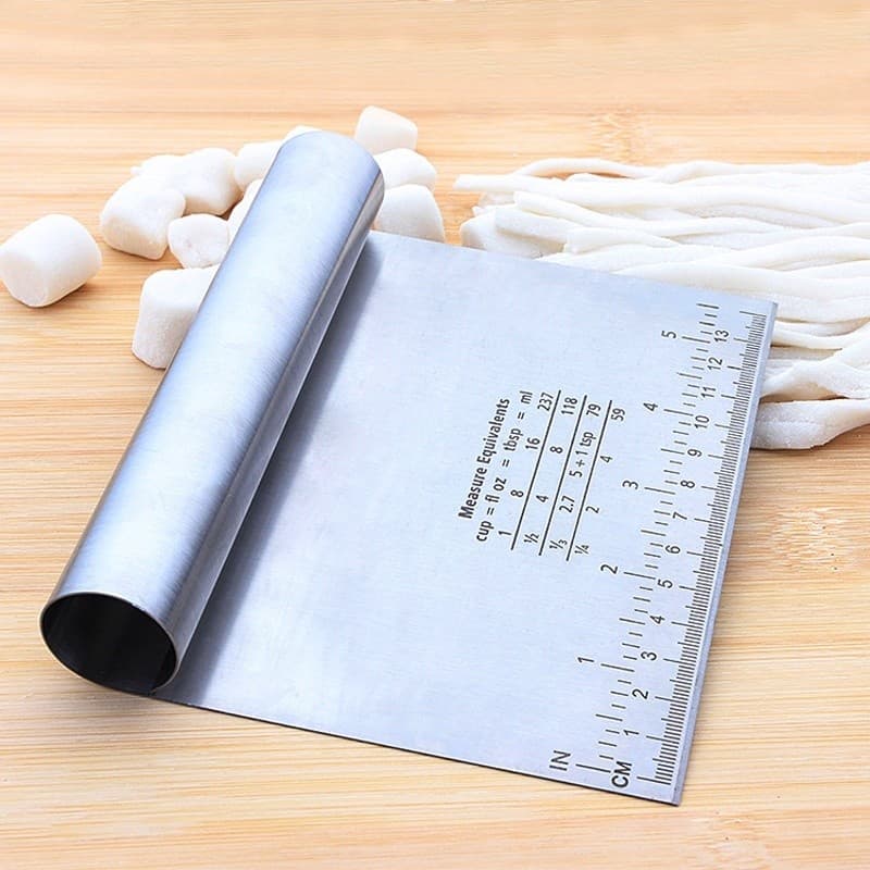 Espatula Cortador De Bolo Inox Espatula Tubular Alisador Corta Massa Legumes Régua