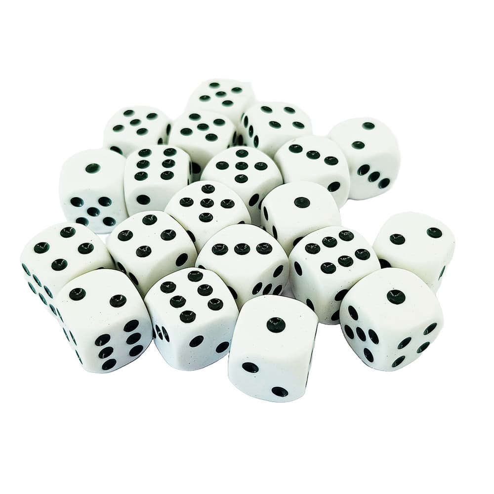 Kit Dados 6 Lados 16mm Jogos de Tabuleiro Para Bingo Eventos e Festas Material Resistente