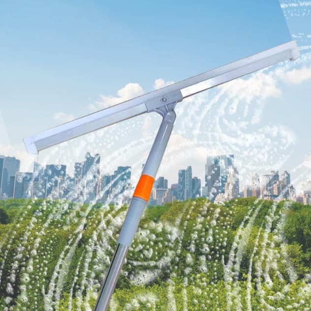 Rodo Mágico ou Vassoura mágica 2 em 1 Vassoura Mágica Rodo Tira Pelo Limpa Vidro Silicone Com telescópico