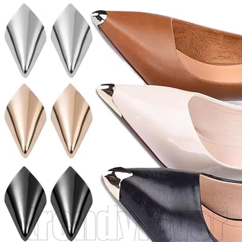 10 Unidades De Tampa Protetora De Metal Para Dedo Do Pé De Sapato De Salto Alto-Decoração Requintada-De Ponta Antidesgas