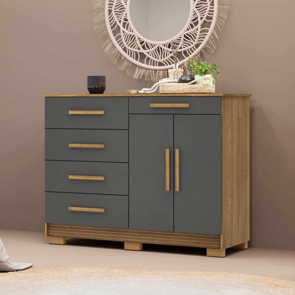 Cômoda Jasper 2 Portas 5 Gavetas