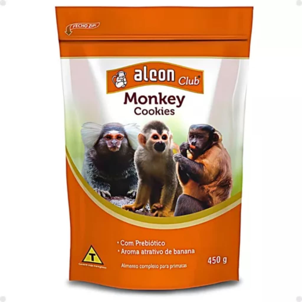 Ração Macacos Sagui Alcon Monkey Alimento Completo para Primatas 450g