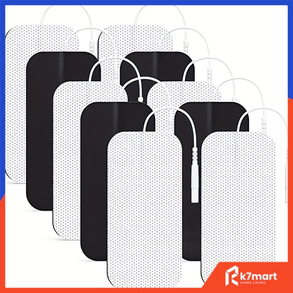 10 Peças Eletrodos Adesivos Autoadesivos Reutilizáveis Para Substituição De Máquina Digital 5x9 cm