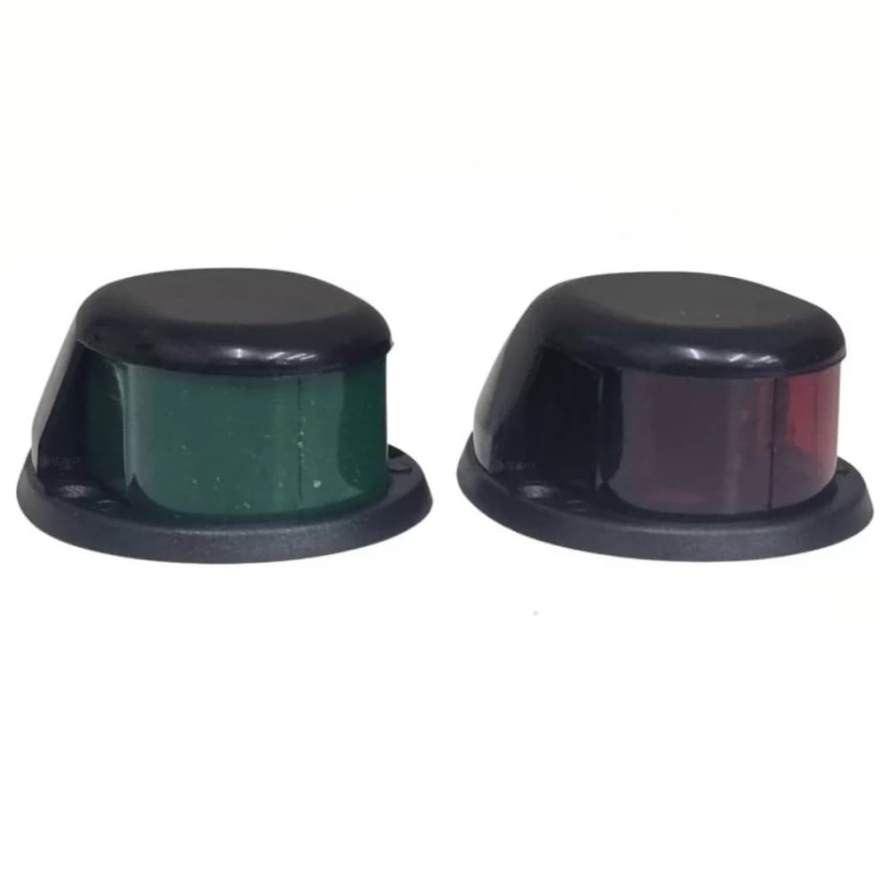 Luzes De Navegação Proa Bombordo e Boreste Preto de Sobrepor em Led 12V - Barco Lancha Veleiro Pesca