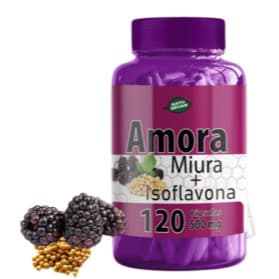 Amora Miura com Isoflavona 120 Cápsulas de 500 mg Kits Com 1, 2 e 3 Potes. NatuErvas