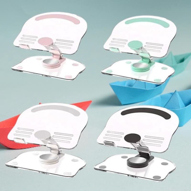 Suporte De Acrílico Ergonômico Mesa P/ e  Tablets/Celulares 360 graus