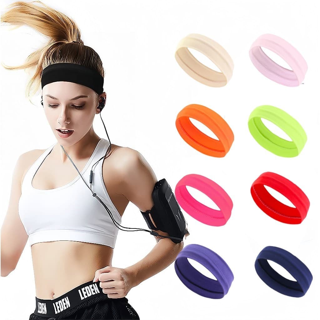 Chapéus Esportivos De Cor Sólida Para Ioga , Faixa De Cabeça Absorvente De Suor E Respiração , 18 Cores