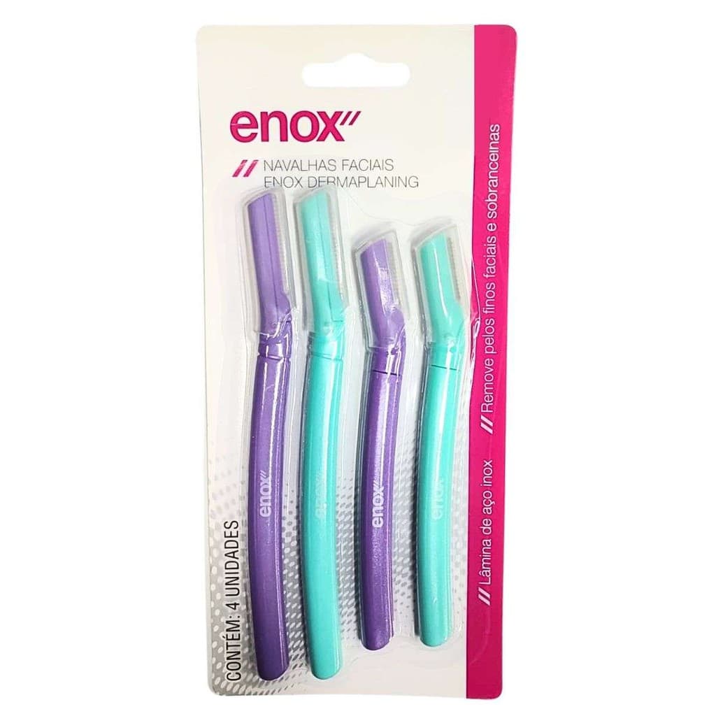 Kit 4 Navalhas Faciais Enox Dermaplaning