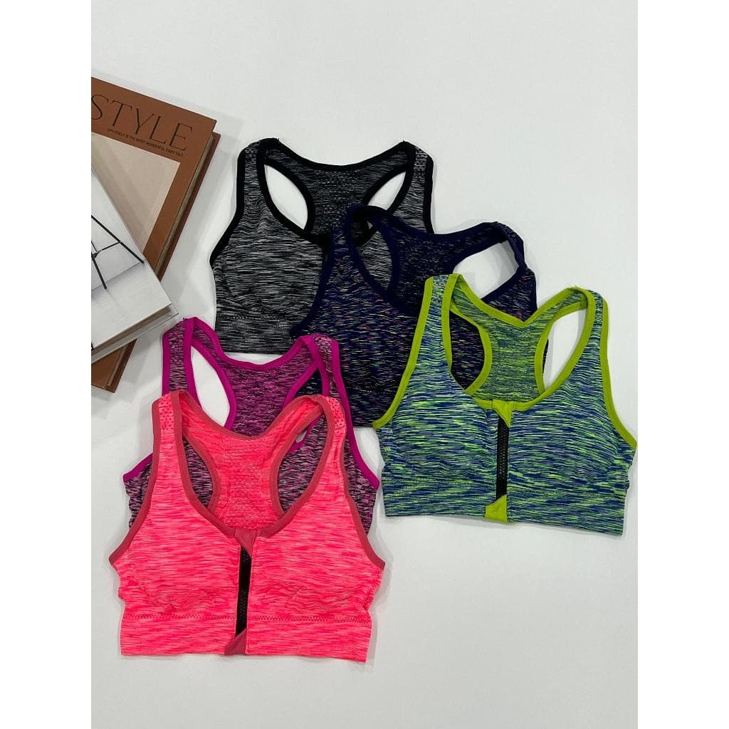 Amo&Tiamo Sutiã Camuflado Nadador com Zíper e bojo Confortável Ideal Para Mulheres /fitness/Yoga/Esportes/ Top