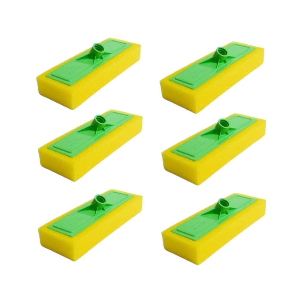 Kit 6 Unidades Rodo Passa Cera Espuma Macia Esponja Multiuso Piso Frio Madeira S/ Cabo - MP