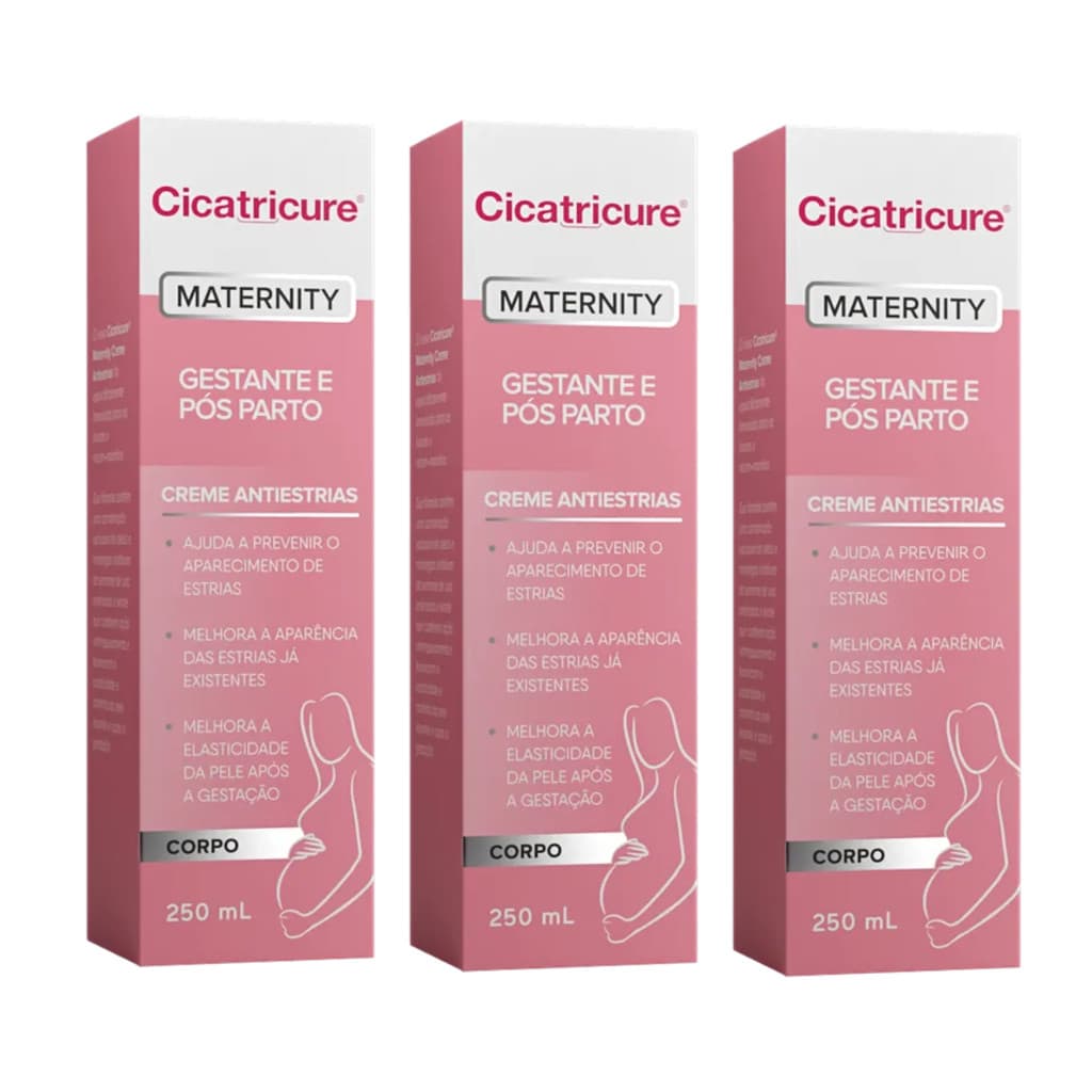 KIT C/3 CREME CORPORAL CICATRICURE MATERNITY 250ml