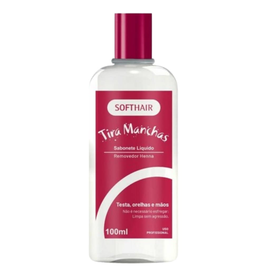 Tira Manchas Soft Hair 100ml Remove Tinta e Henna Sabonete Liquido