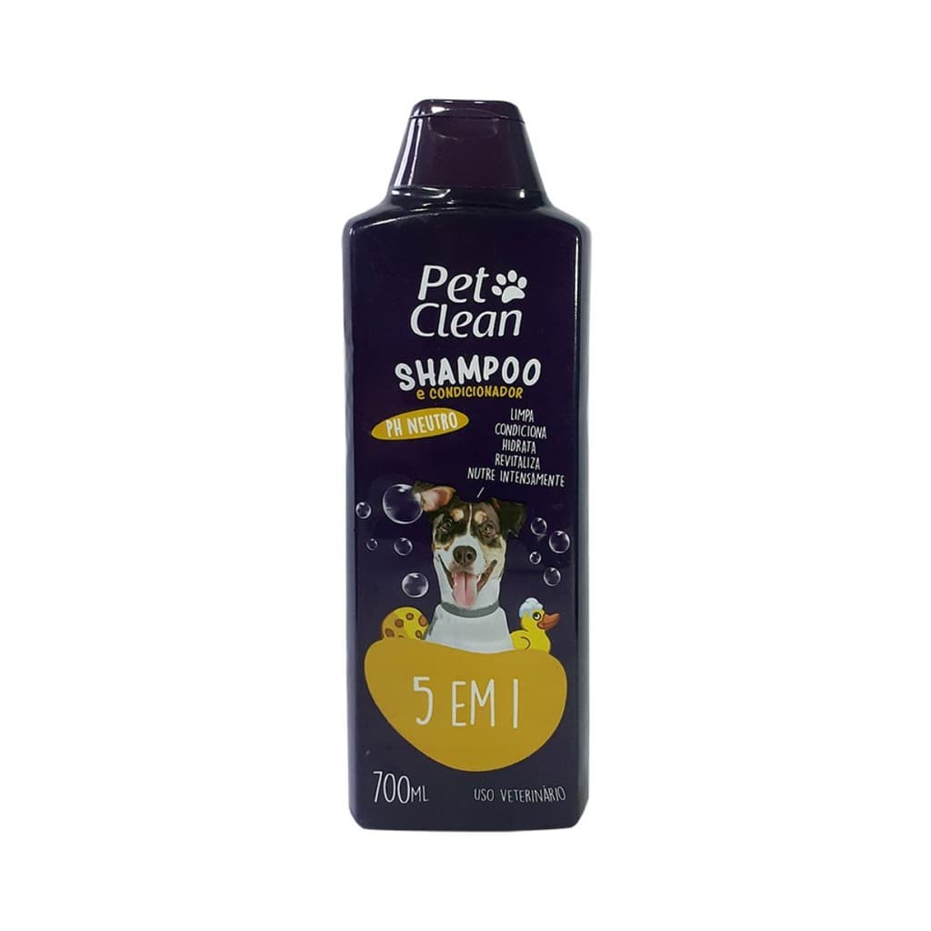 Shampoo 5 em 1 para Cães e Gatos 700ml Ph Neutro - Pet Clean