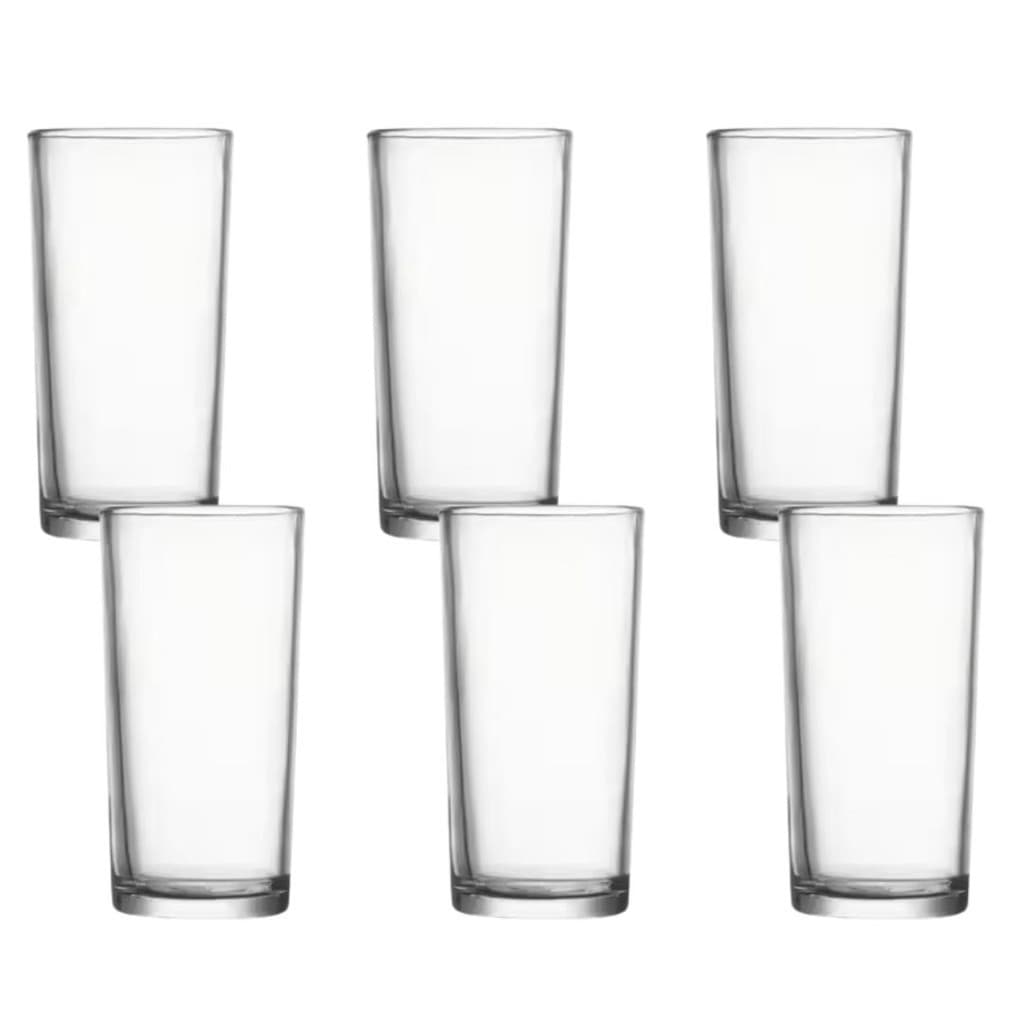 Jogo de Copos de Vidro Suco Água Long Drink 225ml Transparente Reforçado