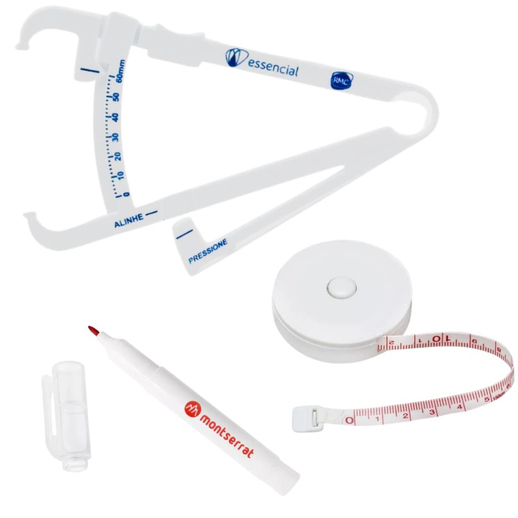 KIT ADIPOMETRO ESSENCIAL + TRENA + CANETA DERMATOGRAFICA