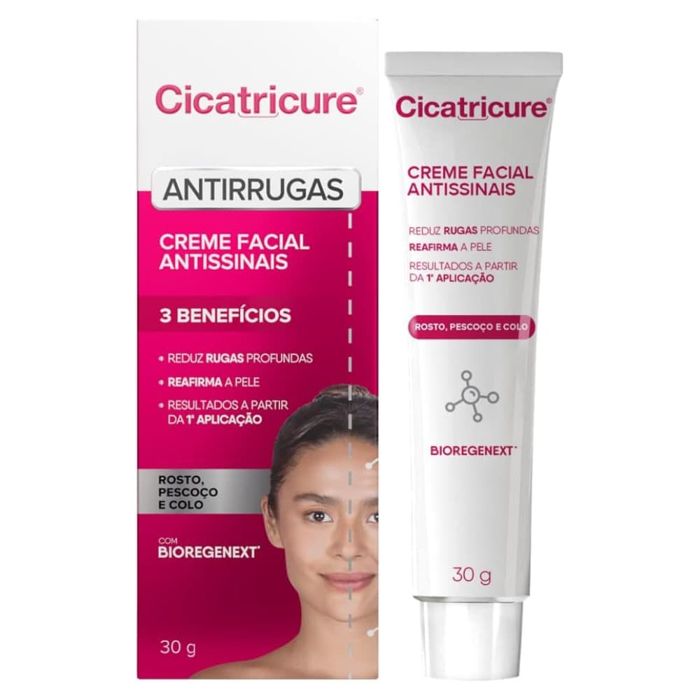 Cicatricure Creme Antissinais 30g | Tratamento Antirrugas Rosto, Colo e Pescoço