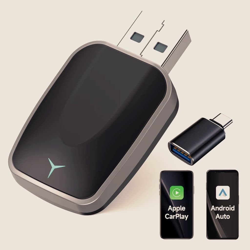 Adaptador CarPlay 2 Em 1 Com Fio Para Sem E Android Auto Plug & Play