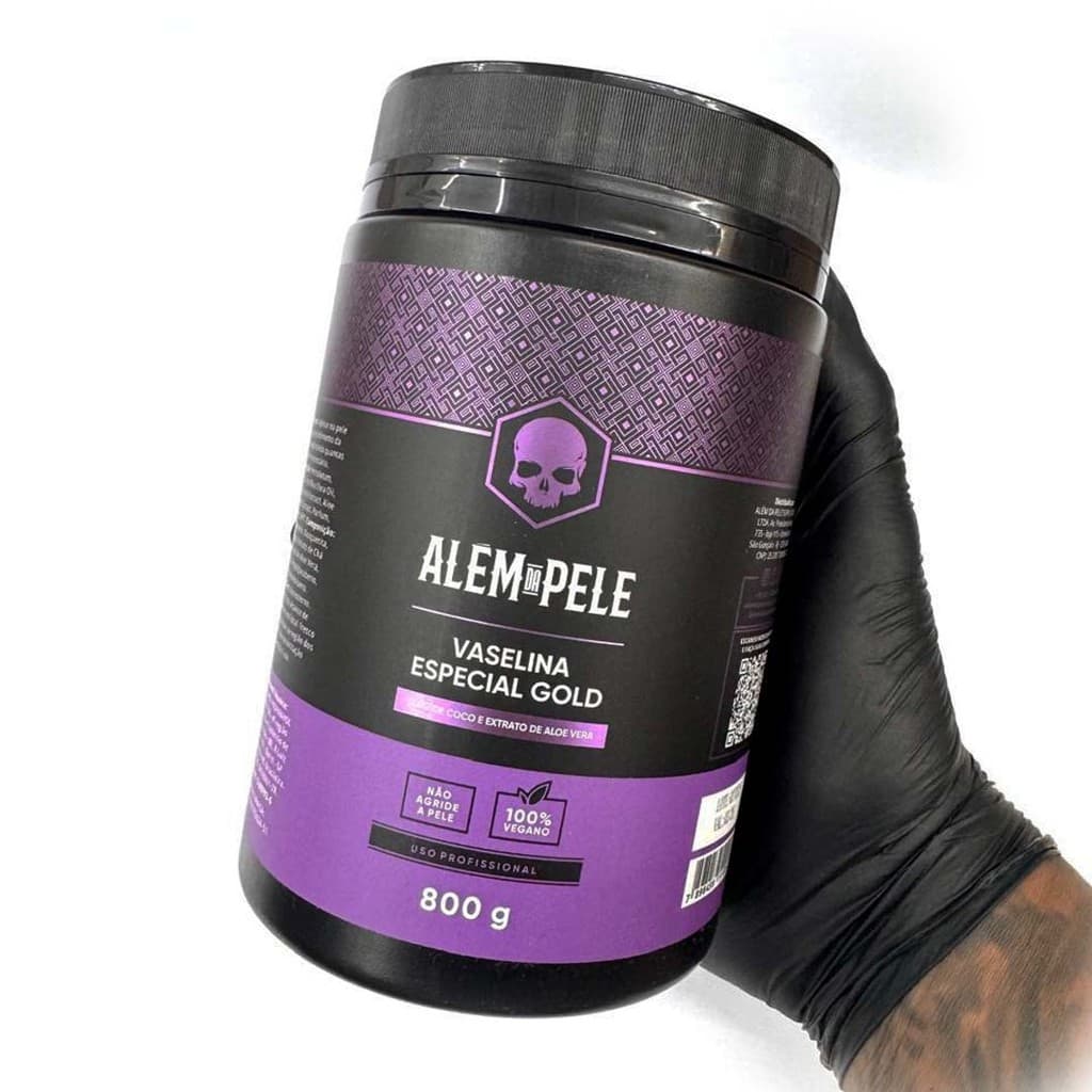 Vaselina Para Tatuagem Além da Pele Tattoo 800g
