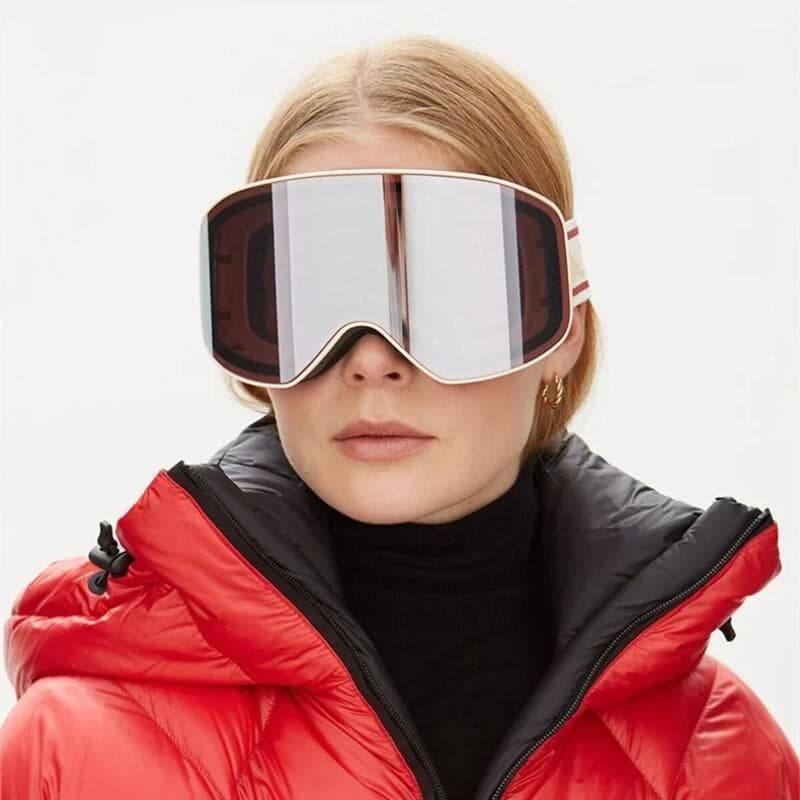Óculos De Esqui Snowboard Máscara De UV 400 Proteção De Neve Sobre Adulto Duplo Anti-Nevoeiro Cilíndrico
