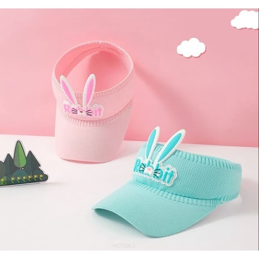 Promoção Chapéu de Sol Infantil de Verão com Orelhas de Coelho Leve e Confortável para Crianças