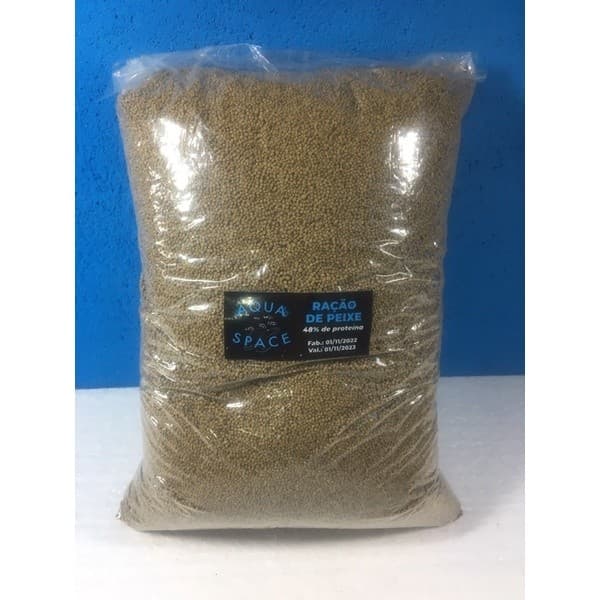 Racao 1kg 48% de proteina ideal para peixes Betta carpa Kinguio Guppy Espadinha paulistinha