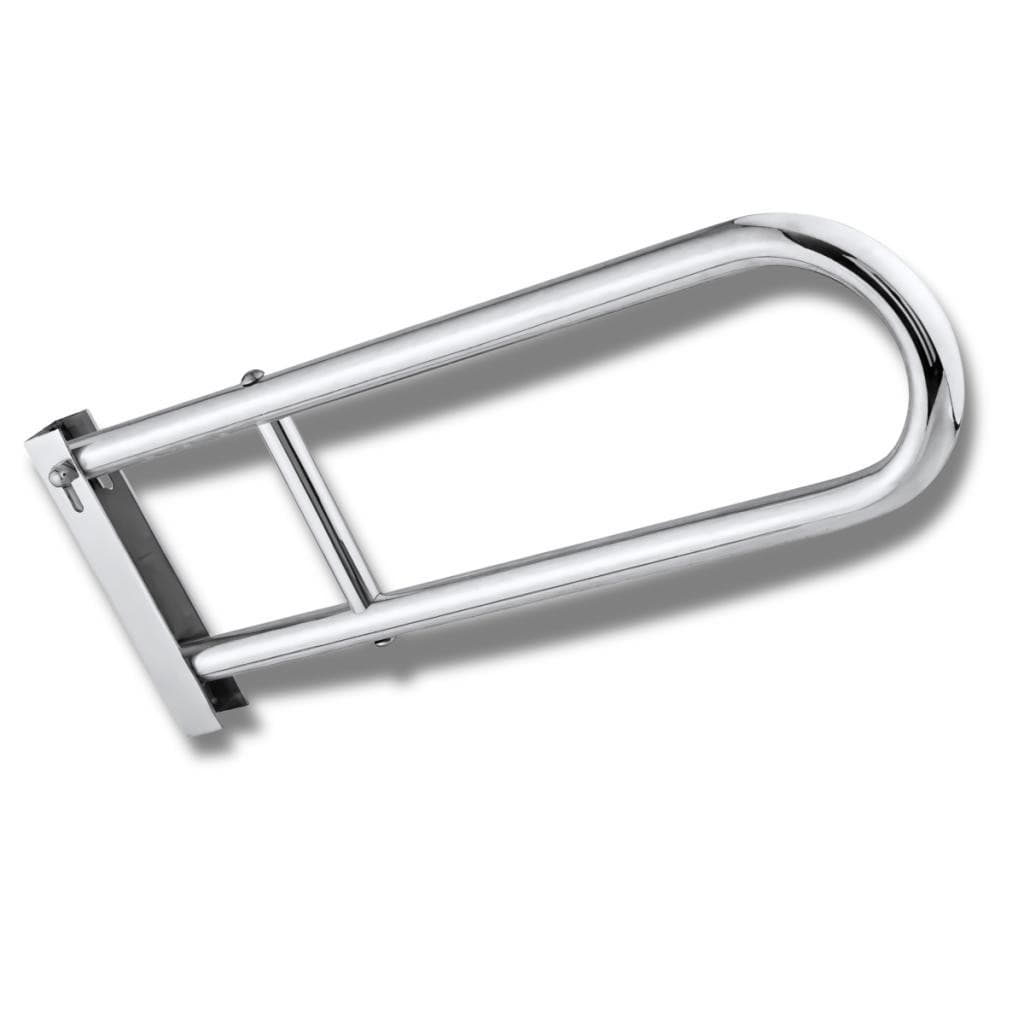 Barra de Apoio em U Articulada de Alumínio Polido para Banheiro - Model Bruen