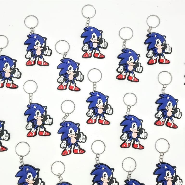 Chaveiro Do Sonic 10un Para Lembrancinha De Aniversário Festa TEma Menino