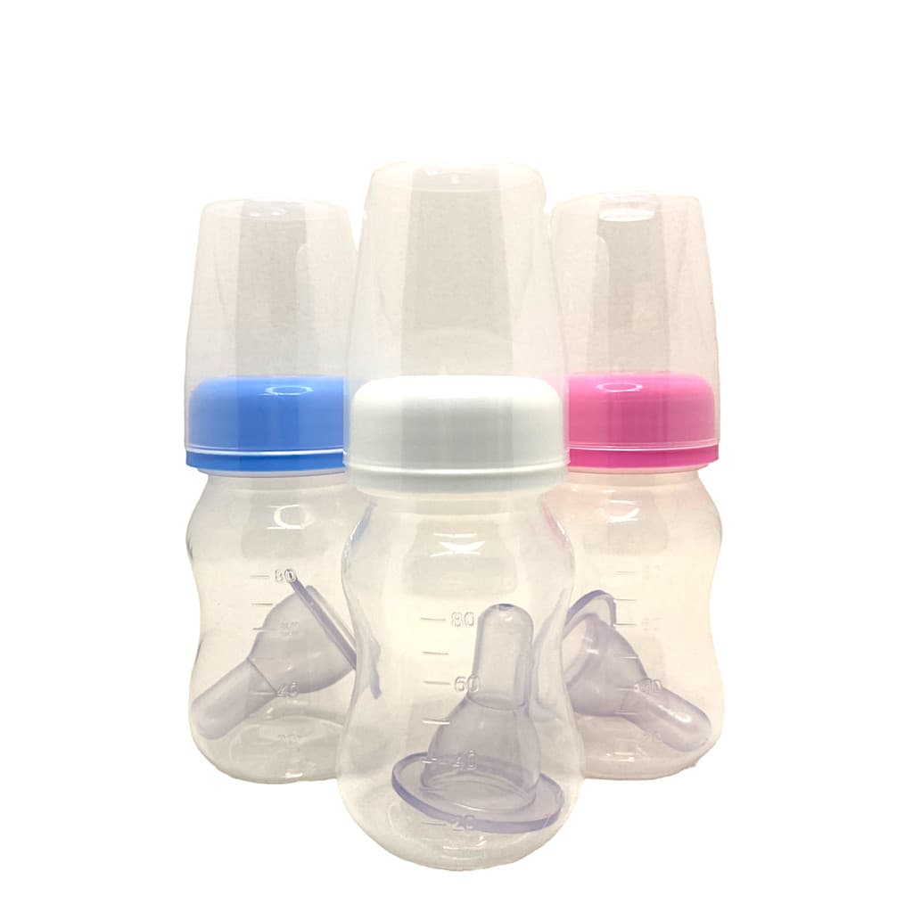 Mamadeira 80 ML Bebê Reborn 5 Unidades Sem Furo no Bico